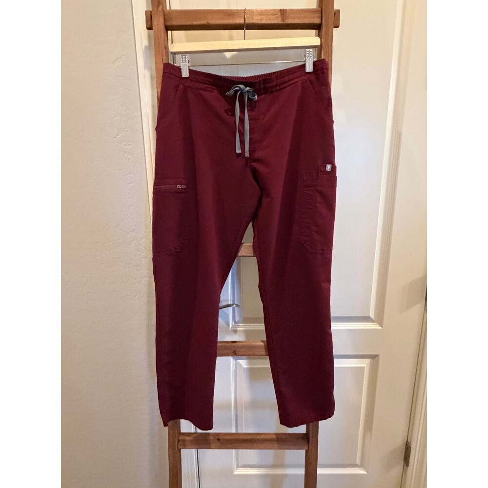 Womens Figs TW2000P Yola Skinny Scrub Pants Burgundy Size Medium